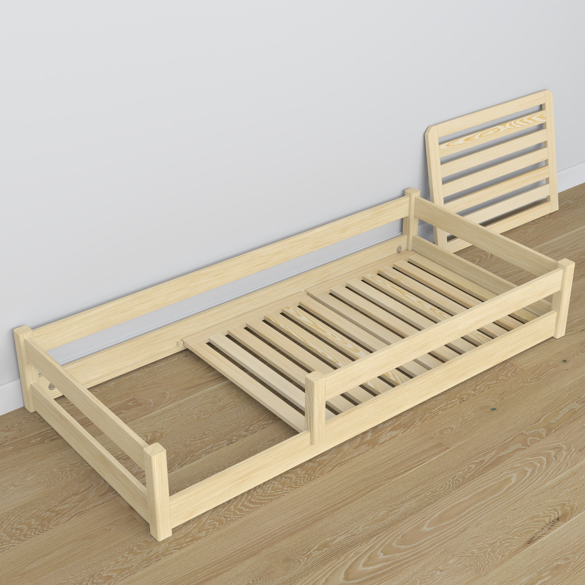 Low Bed Clear Pine Wooden – Dimensions and Diagram, Nizio