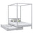 Wooden canopy bed with mattress drawer grey – scandi child’s room