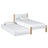 Wooden bed with mattress drawer white-oak – child’s room, scandi Nizio