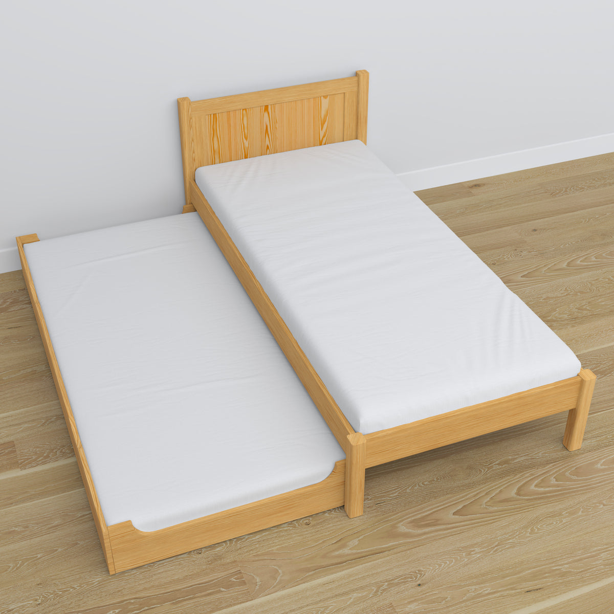 Letto con cassetto per materasso pino naturale in legno – dimensioni, Nizio