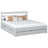 In legno letto matrimoniale con cassetto N01 grigio – vista generale, legno massello in pino