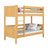 Letto a castello in legno pino naturale – stanza per bambini, legno massello, stile scandinavo
