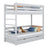 Grey Wooden Bunk Bed with Drawer – Children’s Room, Solid Wood, Scandi