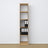 Bookcase natural oak made of oak – side view, depth and profile