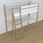 Loft bed with desk white/oak wooden – dimensions, Nizio Home