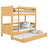 Natural Pine Wooden Bunk Bed with Mattress Drawer – Scandi Children’s Room