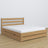 Letto matrimoniale quercia naturale con cassetto – testiera in quercia, dettaglio