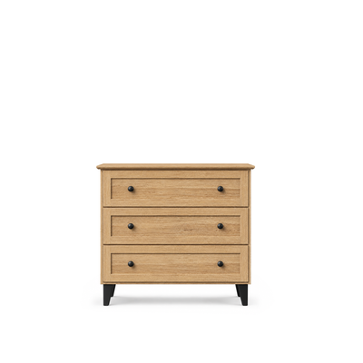 Dębowa komoda 3S 105 Scandi dąb naturalny / czarny