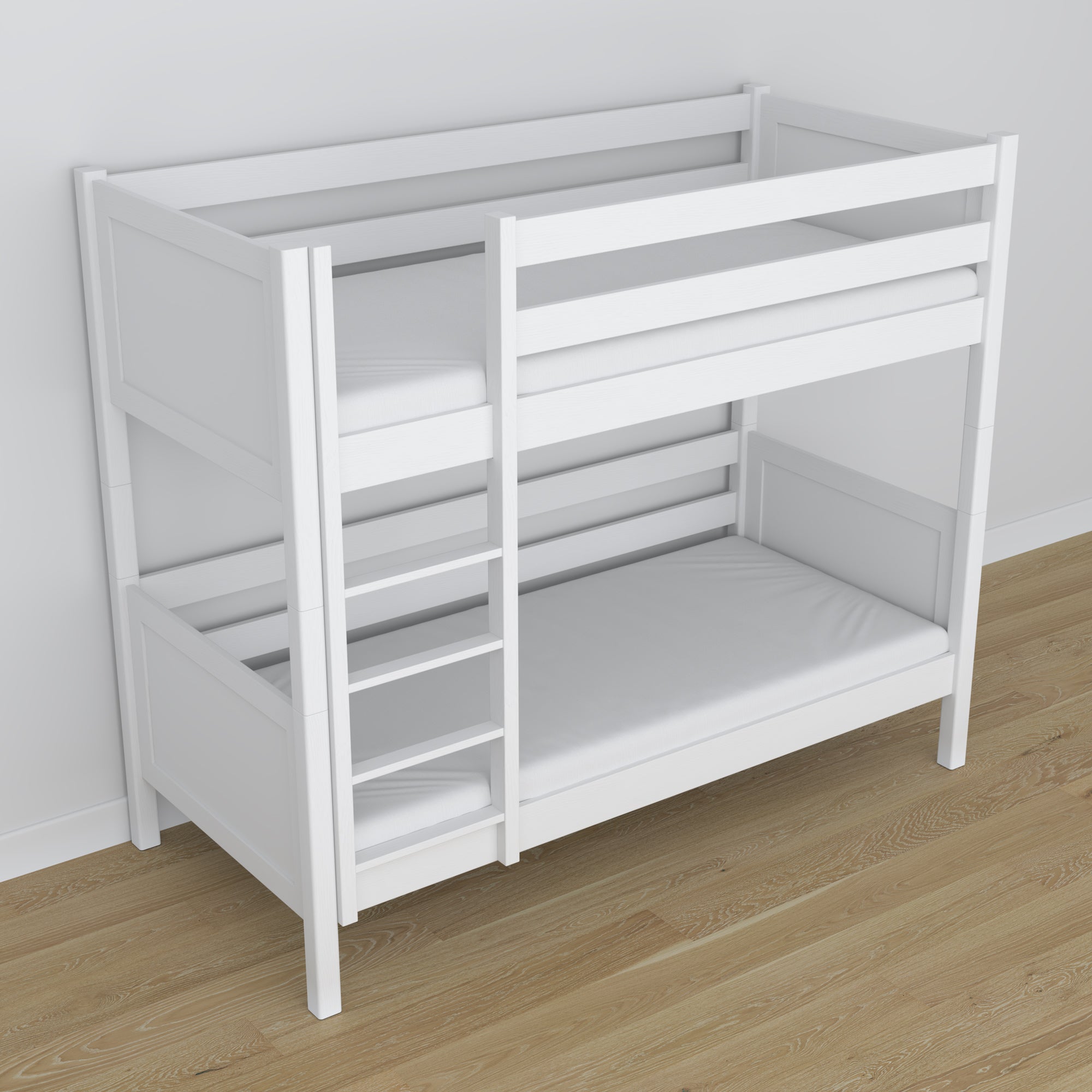 White Wooden Bunk Bed – Dimensions and Diagram, Nizio