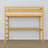 Natural Pine Wooden Loft Bed with Desk – Ladder and Joint Details