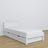 Letto con cassetto in legno bianco – stanza per bambini, allestimento scandi
