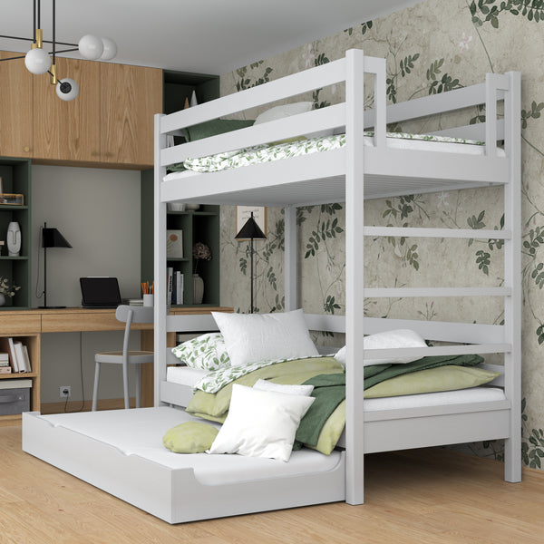 Grey Wooden Bunk Bed with Mattress Drawer – Scandi Children’s Room