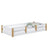 Low Bed Wooden White and Oak – Bedroom, Solid Wood, Scandinavian Style, Nizio