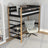 Loft bed black/oak in children’s room – scandi arrangement, wooden