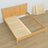 Letto matrimoniale in legno pino naturale – dimensioni e schema, Nizio Home