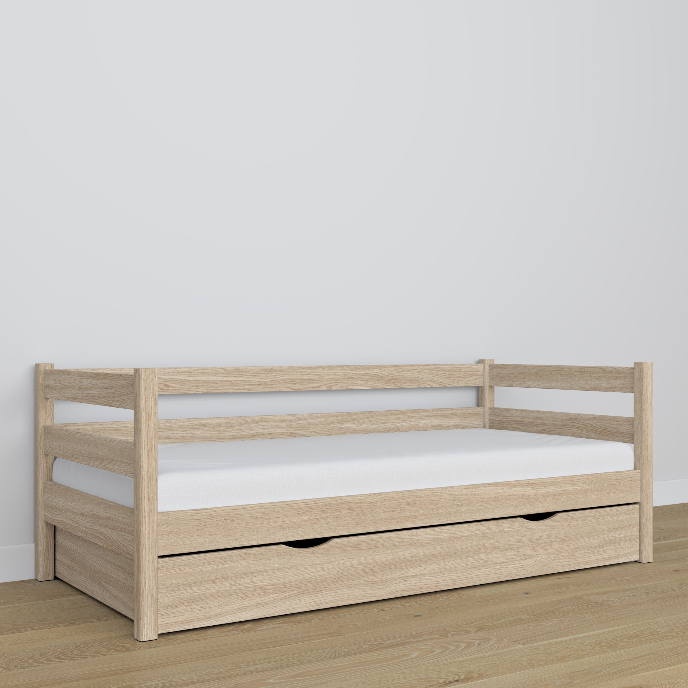 Sofa bed bleached oak – oak details and joints, Nizio Home