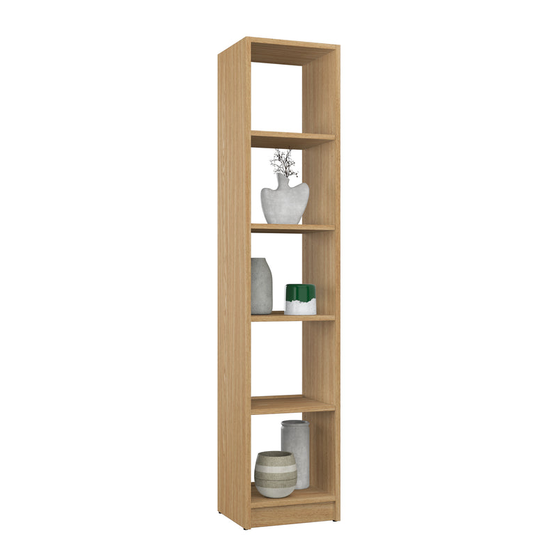 Bookcase oak natural oak – living room and office, solid wood, Scandinavian style Nizio
