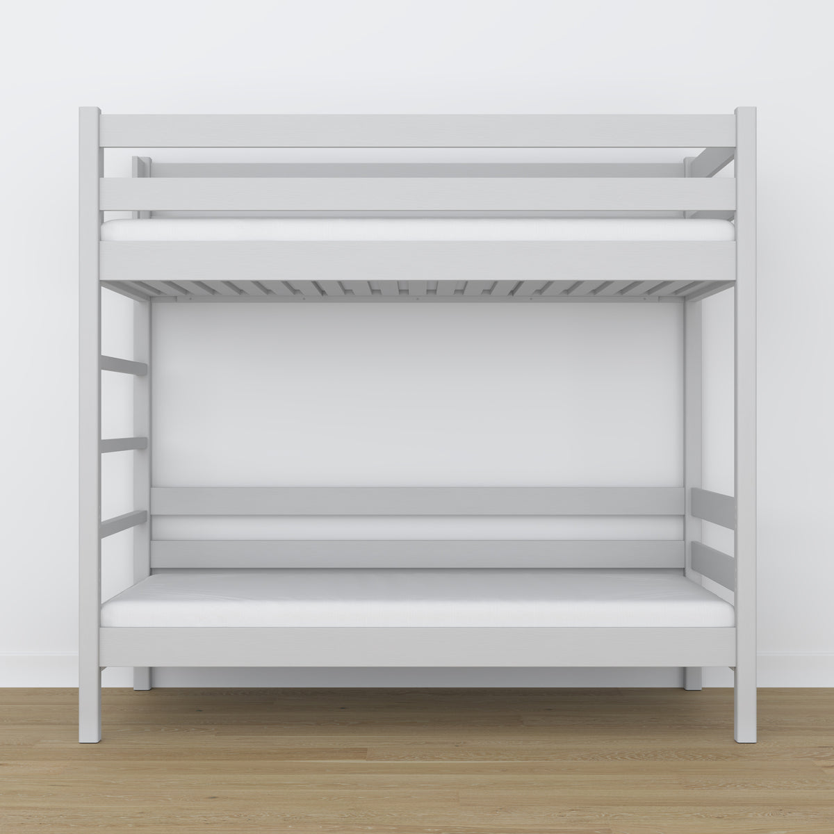 Grey Wooden Bunk Bed – Side View, Nizio Home