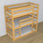 Triple bunk bed natural pine in children’s room – scandi arrangement, Nizio
