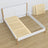 Letto matrimoniale in legno bianco-quercia – dimensioni e schema, Nizio Home