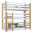 Letto 3-a castello in legno bianco con quercia – trzy spazio per dormire, stanza per bambini scandi