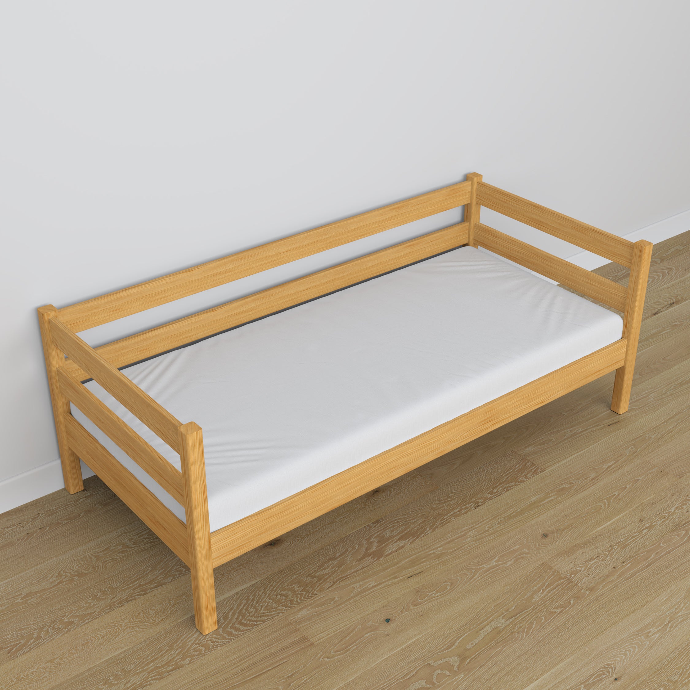 Letto divano pino naturale in legno – dimensioni e schema, Nizio