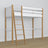 Loft bed white/oak wooden – dimensions and diagram, Nizio