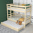 Clear Pine Bunk Bed for Children – Mattress Drawer, Wooden, Nizio