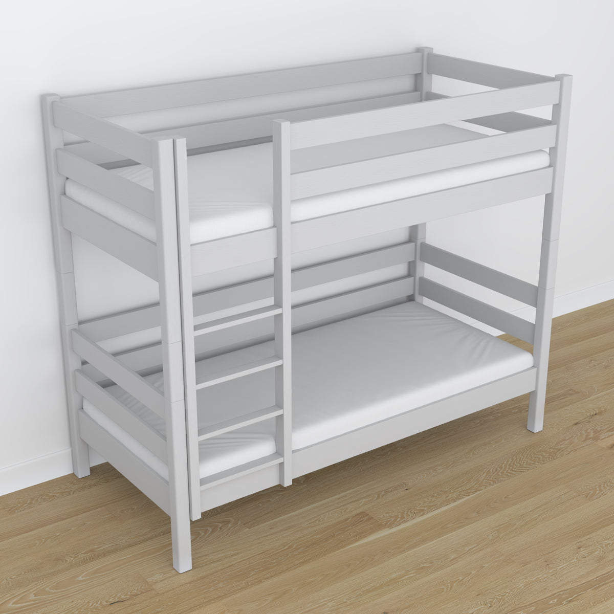 Grey Wooden Bunk Bed – Dimensions and Diagram, Nizio