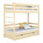 Letto a castello con cassetto in legno pino trasparente – stanza per bambini, legno massello, scandi