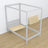 Canopy bed with drawer grey made of wood – dimensions, Nizio
