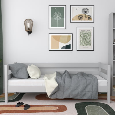 Sofa bed wooden grey – children’s room, Scandinavian style Nizio
