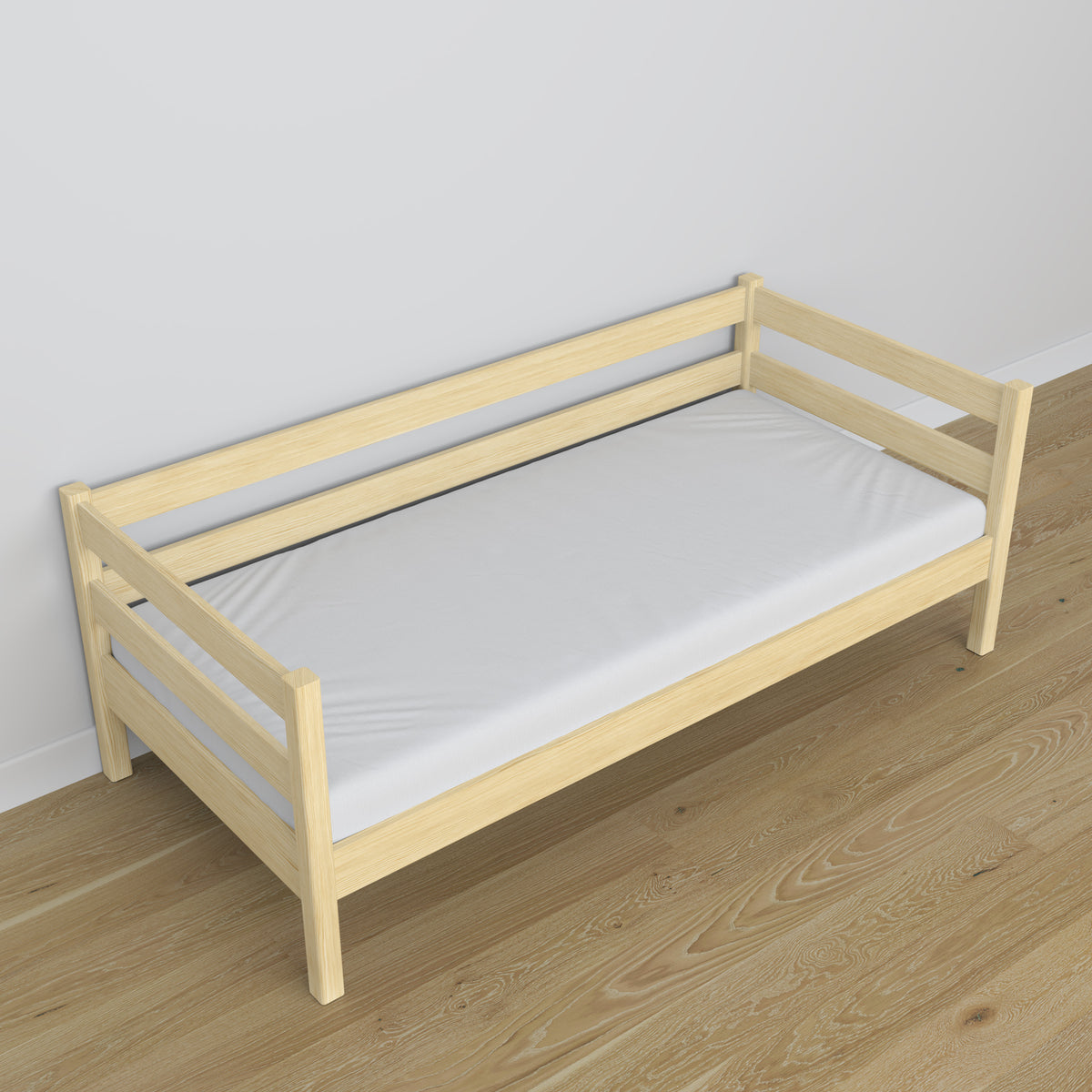 Letto divano pino trasparente in legno – dimensioni e schema, Nizio