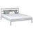 In legno letto matrimoniale N01 grigio – vista generale, legno massello in pino