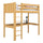 Natural Pine Wooden Loft Bed with Desk – Children’s Room, Scandi Nizio