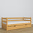 Letto divano pino naturale – dettaglio in legno e giunzioni, Nizio Home