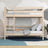 Bleached Oak Bunk Bed – Oak Ladder and Safety Rail, Nizio Home