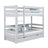 Letto a castello con cassetto in legno grigio – stanza per bambini, legno massello, scandi