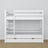 White Wooden Bunk Bed – Ladder and Joint Details, Children’s Room