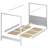 Wooden canopy bed white – wood details, premium quality, Nizio