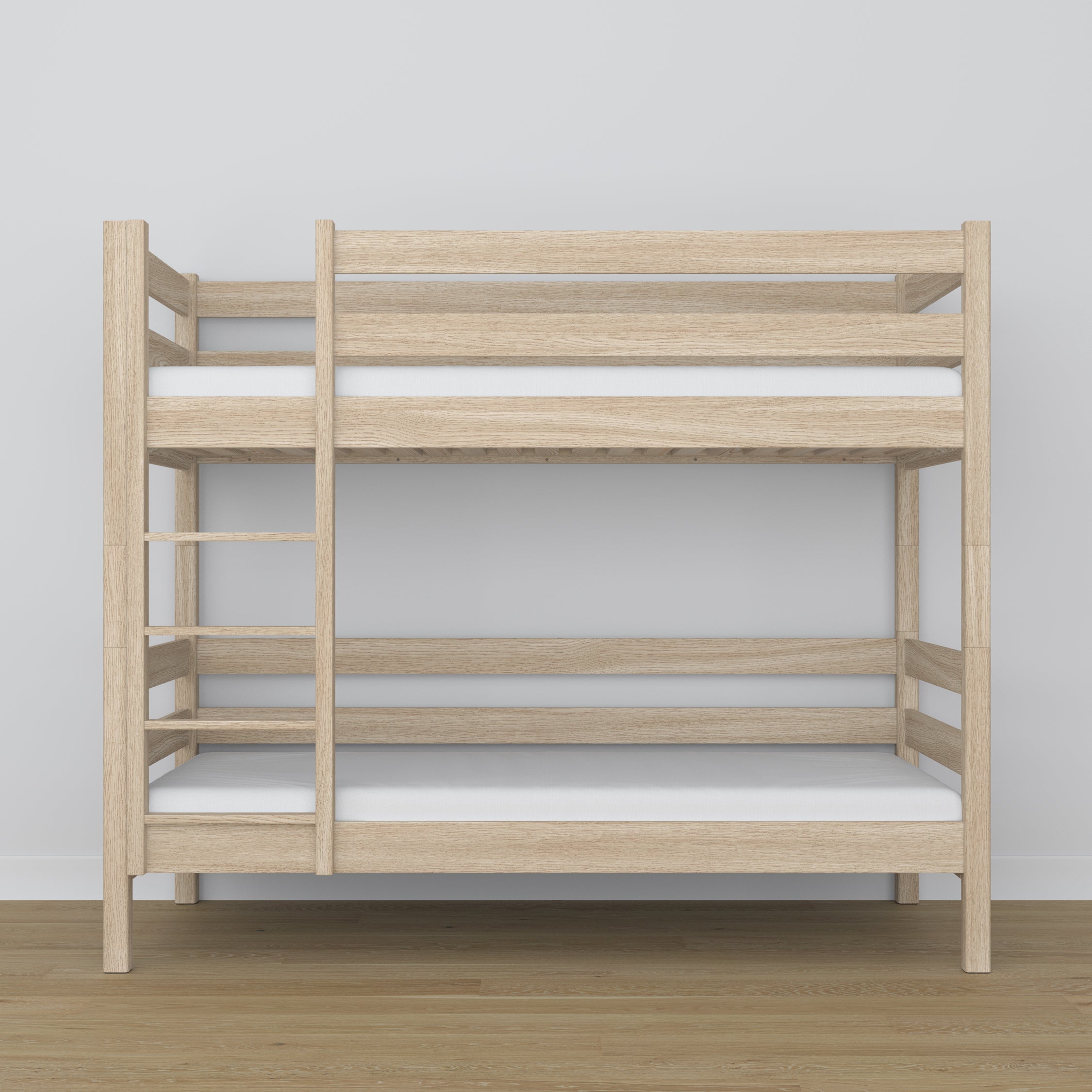 Oak Bunk Bed Bleached Oak – Close-up of Joints and Wood Details