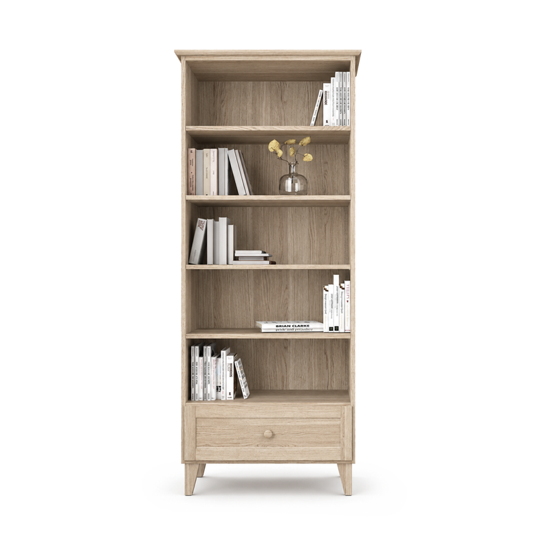 Libreria in rovere 1C 80 Scandi rovere sbiancato