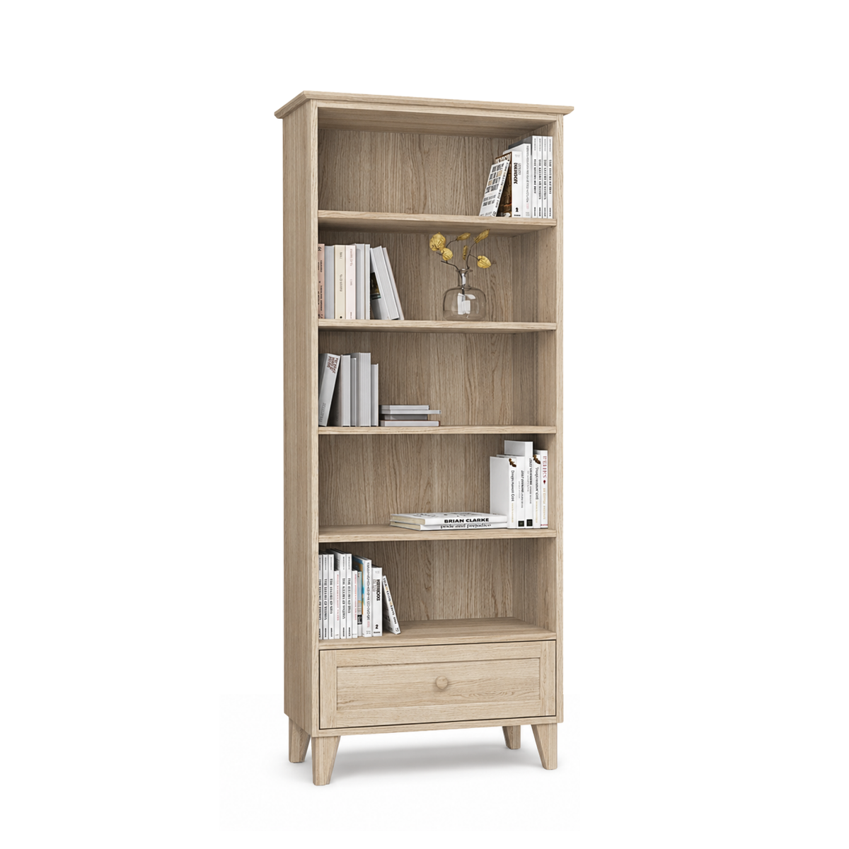 Libreria in rovere 1C 80 Scandi rovere sbiancato
