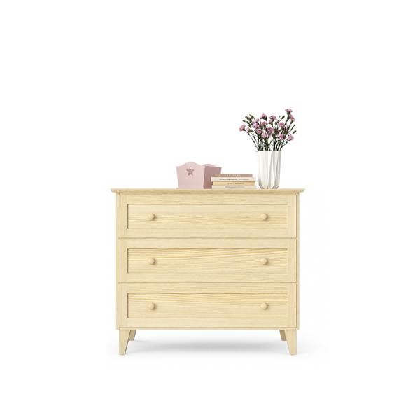 Sosnowa komoda 3S 105 Scandi sosna bezbarwna