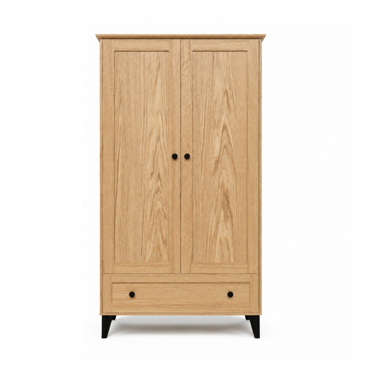 Armadio in rovere 2A1C Scandi rovere naturale / nero