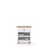 Comodino in legno 1S N02 Scandi bianco / rovere naturale