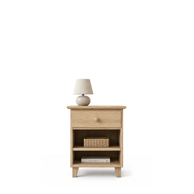 Comodino in rovere 1C N02 Scandi rovere naturale