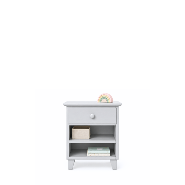 Comodino in legno 1S N02 Scandi grigio cenere