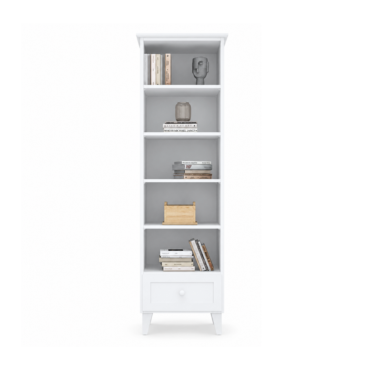 Scaffale in legno 1S 57 Scandi bianco