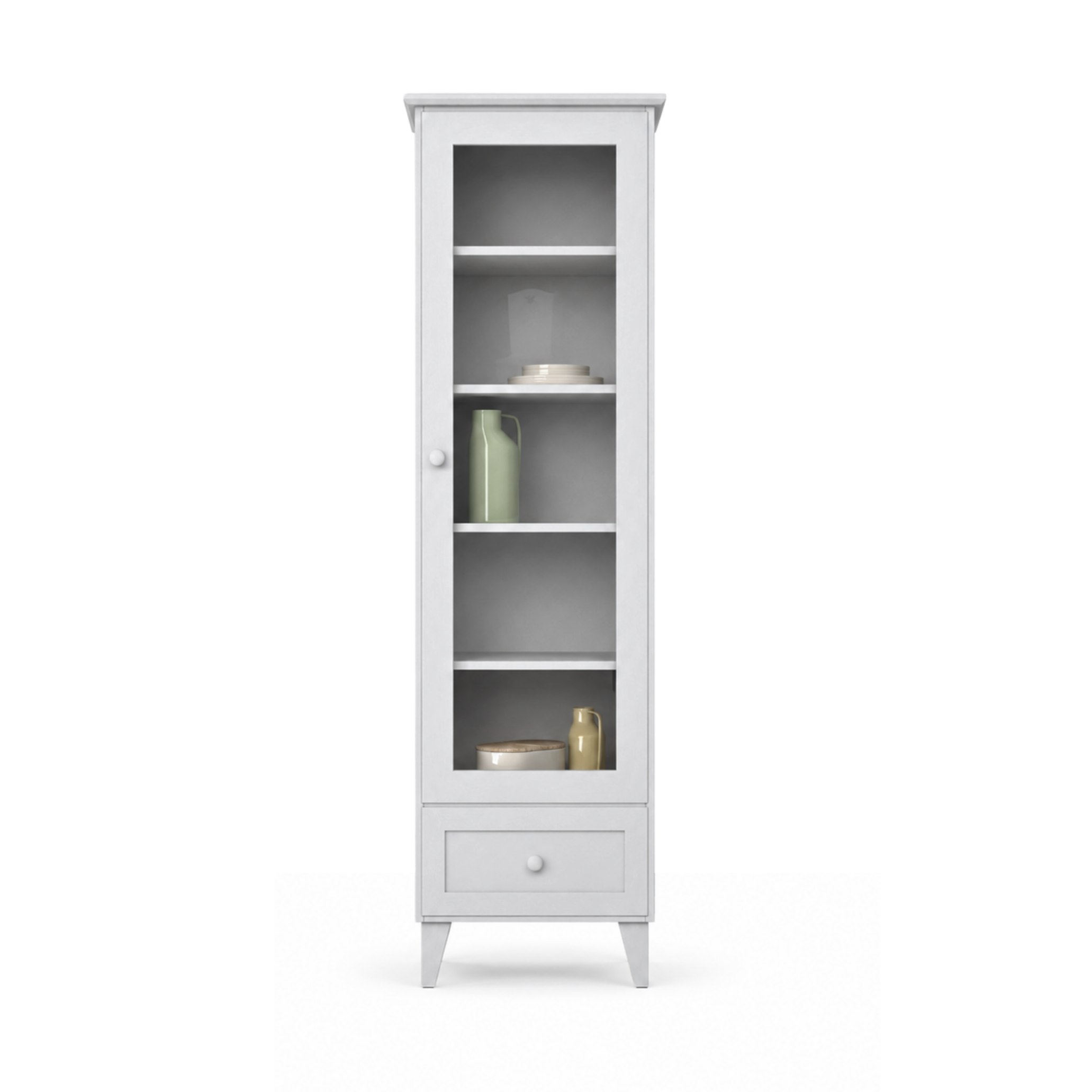 Vetrina in legno 1S 57 Scandi grigio cenere